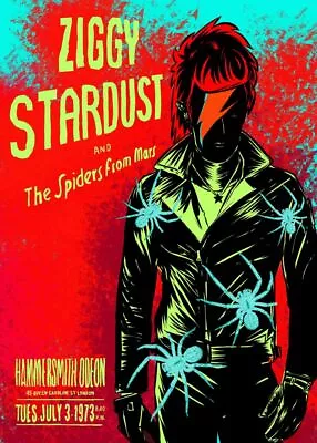 $14.99 • Buy DAVID BOWIE Concert Poster / Ziggy Stardust And The Spiders From Mars / 18x13 In