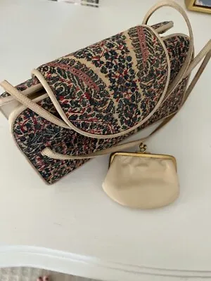 Judith Leiber For Neiman Marcus Vintage Clutch Bag Tapestry Double Handles • $125