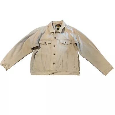 Cabela's Beige Denim Jacket Trucker Jean Jacket Men's Size M • $29
