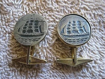 Bank America  Sailing Ship Cuff Links • $19.95