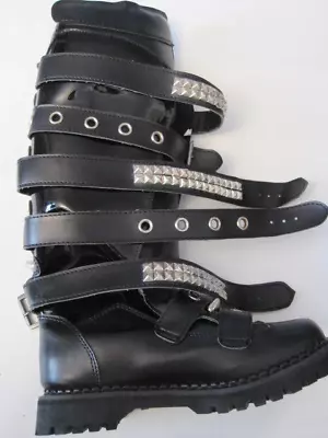 Hot Topic Spike Spiked Boots DEMONIA Mens Size 8 Heavy Metal Goth Judas Priest • $33.33