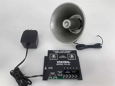 Viking PA-2A Multi-Line Loud Ringer And Paging Amplifier System With Horn 25AE • $50