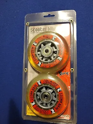 £5.97 • Buy Scooter / Wheelchair Cast Wheels 100mm,abec Bearings, Clear, 8mm Axle Hole!.