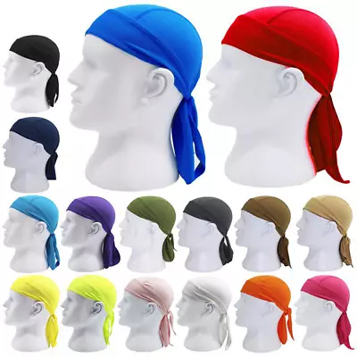 Sweat Wicking Beanie Cooling Doo Rag Sports Skull Cap Helmet Liner Hat Head Wrap • $5.99