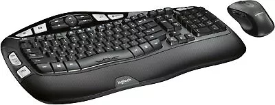 Logitech MK550 Wave Ergonomic Wireless Keyboard & M510 Wireless Mouse 920-002555 • $29.95