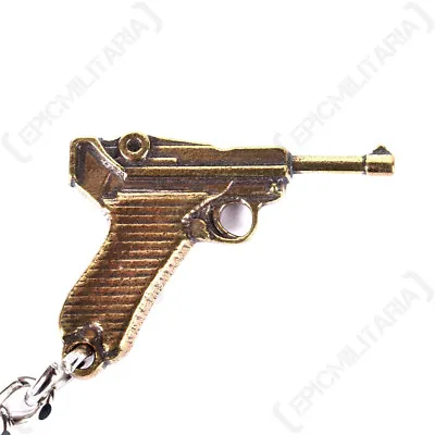 £11.25 • Buy Luger P08 Pistol Keyring - Key Chain FOB Army Military Gun Soldier Gift Mens New