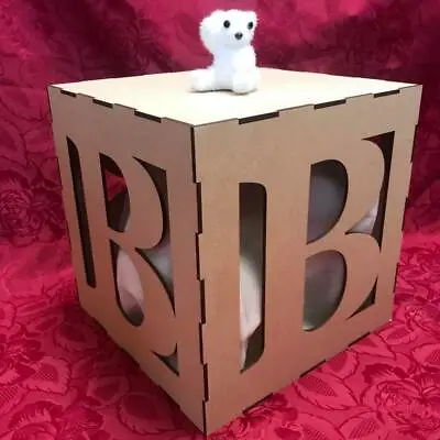 Cubes Blocks Baby Shower Christening Alphabet MDF For Balloons Etc Any Letters • £18.50