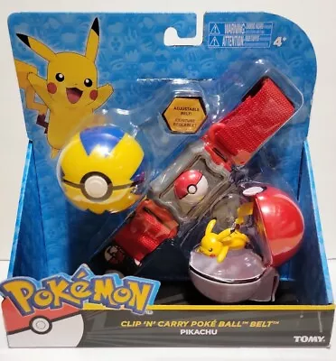 $25.99 • Buy Pokemon Clip 'N' Carry Poke Ball And Quick Ball Belt - Pikachu Tomy **NEW**