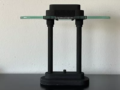 Vintage Postmodern Bankers Memphis Desk Lamp Robert Sonneman Black 80s Dimmable • $99