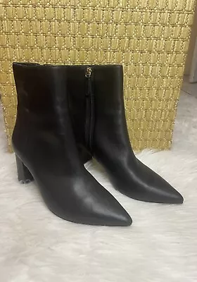 J.Crew Women's  SADIE Pointed-toe Leather  Ankle Boots  Size 8 Pre-owned • $68