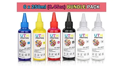 DTF Ink Value Pack 6x250ml (8.45 Oz) For Epson Based Printers • $49.99