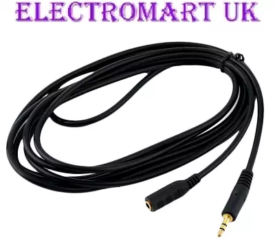 Mini Stereo 3.5mm Jack Plug To Socket Headphone Aux Extension Lead Cable Gold • £4.90