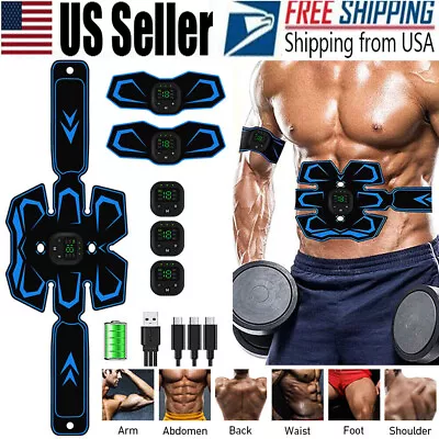 EMS Abdominal Muscle Toning Trainer ABS Stimulator Toner Fitness Binder Gym Belt • $21.94