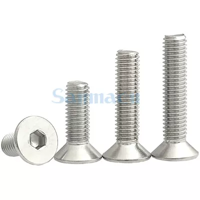 £3.02 • Buy M6 M8 M10 304 SUS DIN7991 Hexagon Hex Socket Head Flat Countersunk Bolt Screw