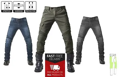 Mens Motorcycle Jeans Motorbike Pant Denim Trousers Made With Kevlar CE Armor • $69.47