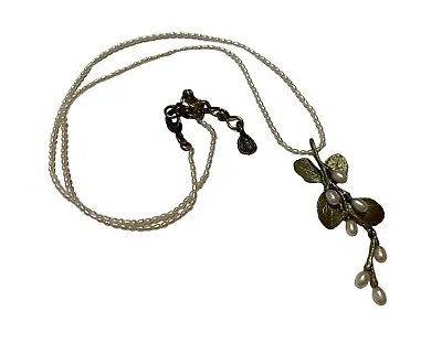 Michael Michaud Retired Irish Thorn Petite Spray Seed Pearl Necklace • $49.99