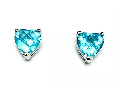 E30808P Classic Mt St Helens Helenite Heart Shape 8x8mm Silver Stud Earrings • $30