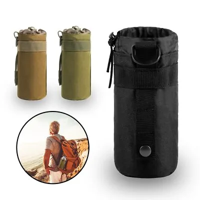 Tactical Water Bottle Pouch Hiking MOLLE Pouch Hunting Water Bag Cycling Storage • $9.49