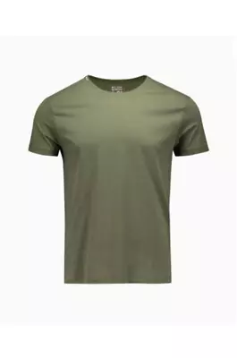 BNWT Mens WB & Co S Olive Green Crew Neck Short Sleeve Tight Fit T-Shirt Tee Top • £5