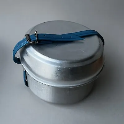 Vintage Swiss Army? Lunch Bucket Pail Aluminum Stackable Mountaineering No Stamp • $25