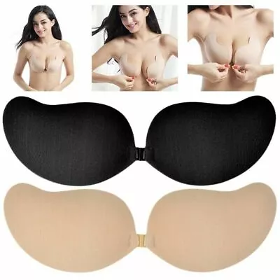 £3.45 • Buy Women Bra Strapless Backless Silicone Stick On Push Up Invisible Adhesive Bra