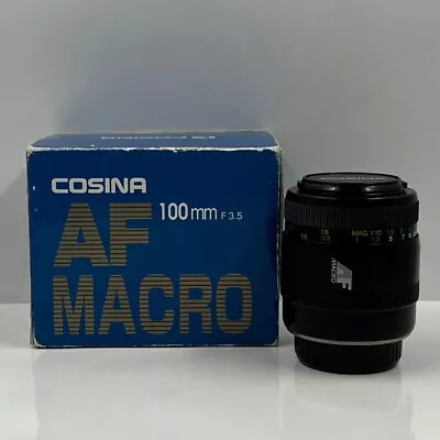 COSINA 100mm F3.5 MACRO MC AF PRIME LENS • £69.99