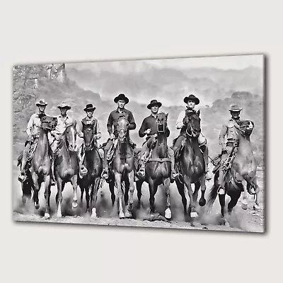 The Magnificent Seven 1960 Steve McQueen Yul Brynner Movie Canvas Wall Art Print • $59