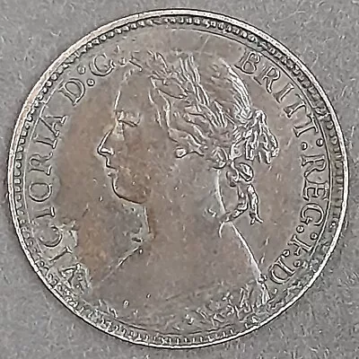 1875 H Victoria Farthing Bun Head Bronze Coin Heaton Mint. • £2.50