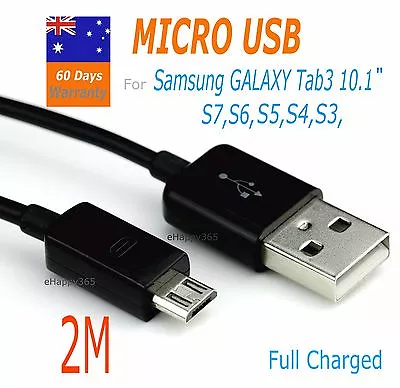2M MICRO USB Data  Charger Cable  For Samsung Galaxy S7 S6 S5 S4  / Tab3 • $4.65