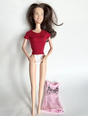 Hannah Montana Doll Brunette 2007 Miley Cyrus Pink Undercover Pop Star Dress Lot • $14.99