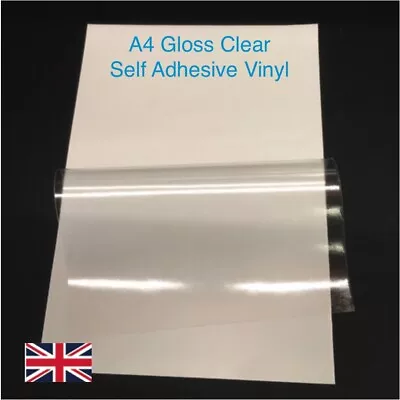 25 Sheets A4 Clear Laminating Film Self Adhesive Vinyl Sticky Back Plastic • £15