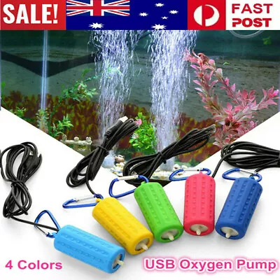 $13.26 • Buy Portable USB Aquarium Fish Tank Oxygen Air Pump Mute Energy Saving AU Stock CG