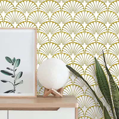 Gold Peel And Stick Contact Paper For Cabinets Bedroom Boho Modern 17.3”×78.8” • $11.99