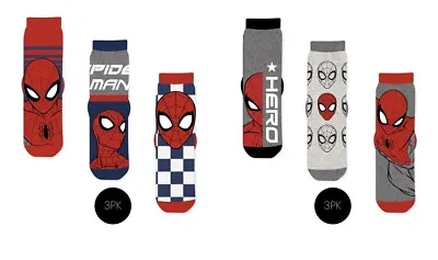 Spiderman 3 Pack Socks 2 Designs 3 Sizes  Marvel New • £4.99