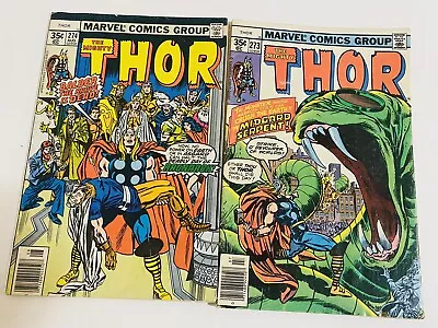 The Mighty THOR #273 & 274! Death Of Balder - Ragnarok Marvel Comics 1978 • $7.50