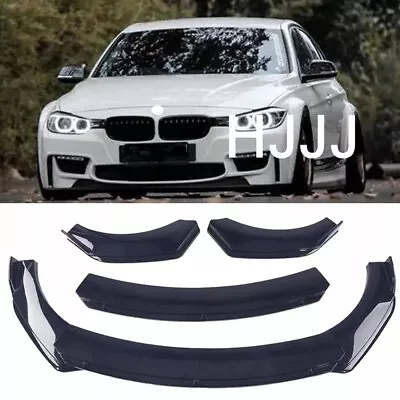 Universal For BMW Glossy Black Car Front Bumper Lip Spoiler Splitter Body Kit • $43.83