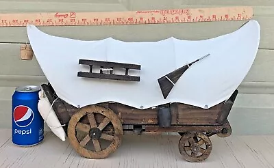$56.99 • Buy XLg Cowboy COVERED CHUCK WAGON WOOD CANVAS WESTERN DECOR HANDMADE Stage Coach 