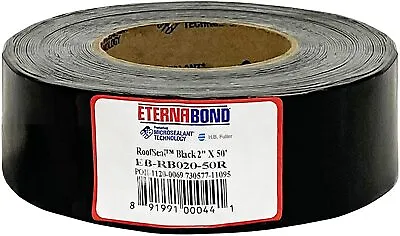 2  X 50' Eternabond RV Roof Tape RVSeal Black EB-RVB020-50NS EPDM Rubber Roof • $34.95