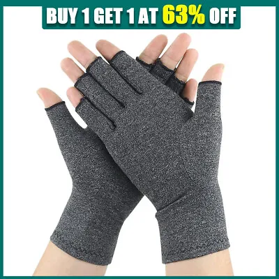 Compression Fingerless Gloves Support Hand Wrist For Anti Arthritis Pain Relief • £3.50