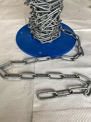 4mm Hot Dipped Galvanised Long Link Chain Garden Chain Fencing Chain Boat Chain • £2.30