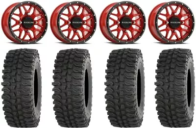 Raceline Krank 14  Red Wheels 28  BDC Tires Kawasaki Mule Pro FXT • $1499.56