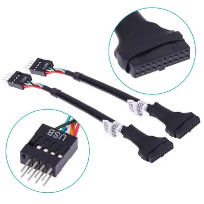 USB 3.0 20-Pin Motherboard Header Female To USB 2.0 9-Pin Male Adapter CabH-b$ • $1.29