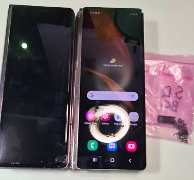 2XSamsung Galaxy Z Fold 2 5G 256GB- ONE FRONT SCREEN WORKING (FAULTY) • $349.99