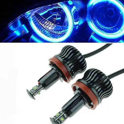 Blue H8 20W 40W Angel Eyes LED Marker Halo Ring Light For BMWE60 E92 E90 E82 E70 • $35.99