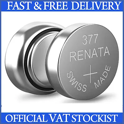 £1.21 • Buy Renata 377 SR626SW Watch Battery SR66 AG4 LR626- Swiss Made-Fast & Free Delivery