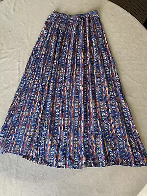Angie Women's~Boho Maxi Skirt~Size Small~2 High Front Slits~Elastic  Waistband • $11.95