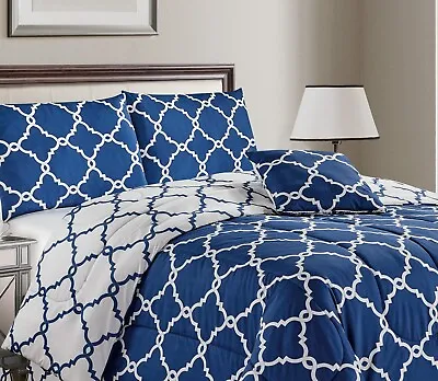 5Piece Comforter Set Reversible Bedding Microfiber Down Alternative Duvet Insert • $37.99