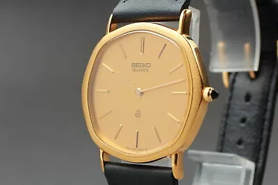 14k Gold [Near Mint] Seiko 6020-5630 New Batt 32mm Qz Men's Watch Japan Vintage • $449.90