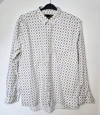 MERC Lloyd Leaf Print White Shirt - Size XXL • $18.61