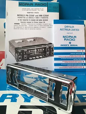 NEW! VH Chrysler Valiant 11 THUMBWHEEL RADIO FASCIA KIT Charger R/T Pacer Ranger • $219.95